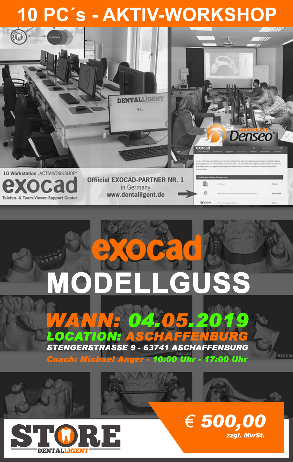 Exocad-Modellguss by Michael Anger - 10 PC´s AKTIV WORKSHOP -DENSEO GmbH
