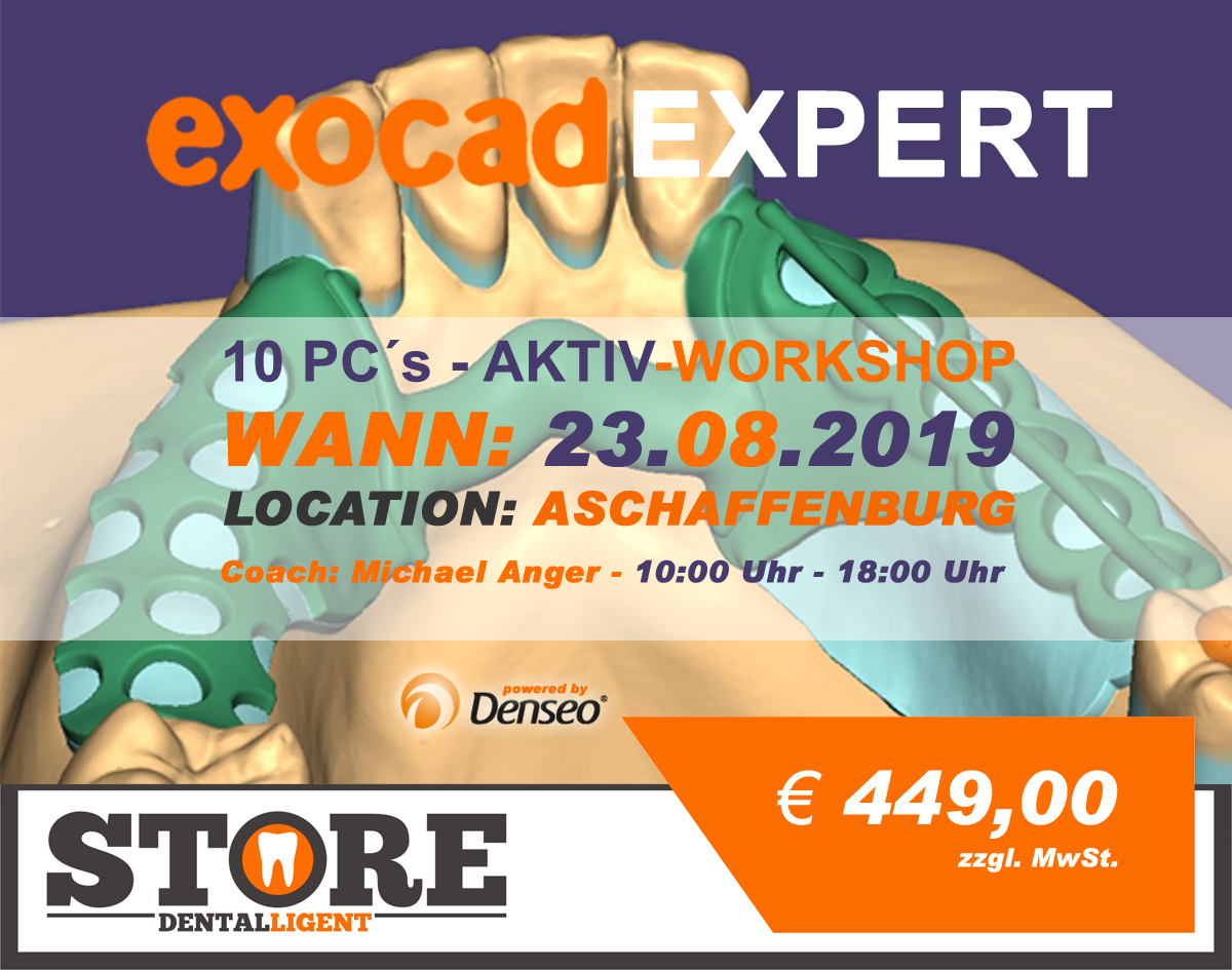 EXOCAD - EXPERT - "AKTIV WORKSHOP" mit 10 PC´s -DENSEO GmbH